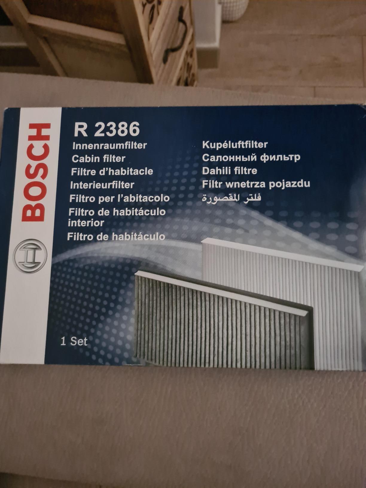 Bosch Filtri 1987432386 filtro abitacolo carboni attivi 2 pezzi