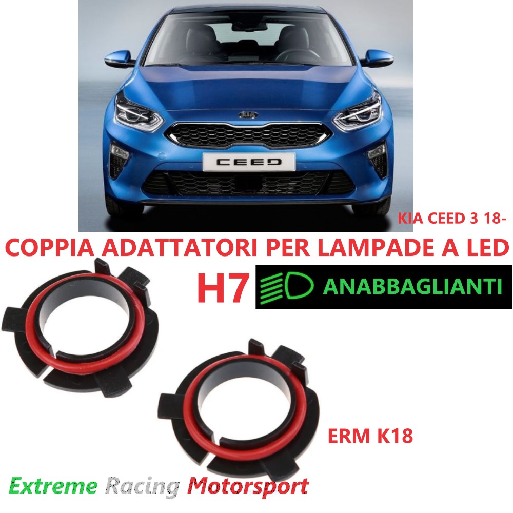 Xtreme Racing Accessori per Illuminazione LED ERMK18 adattatori H7 Kia Ceed III 2018-