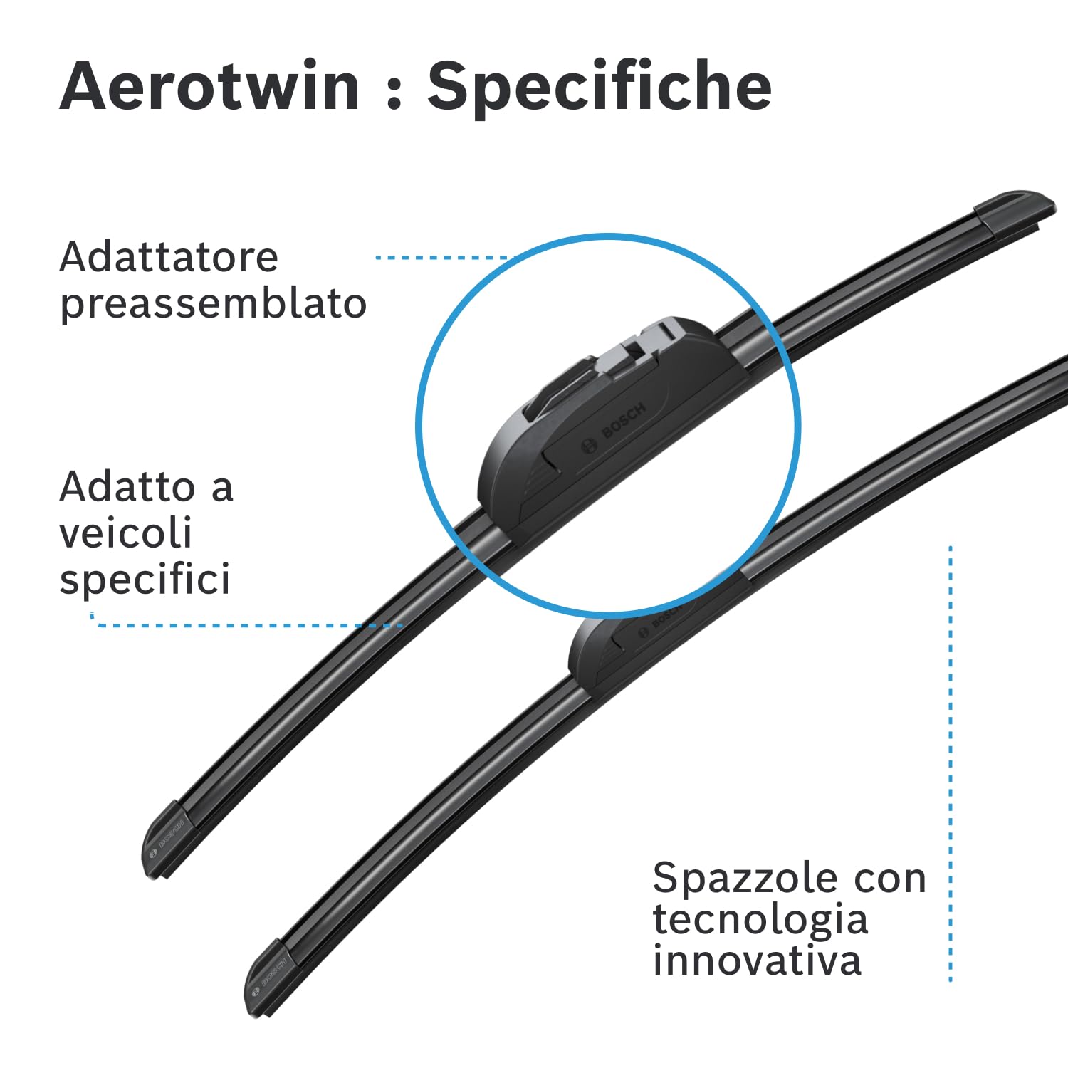 Bosch Spazzole tergicristallo 3397118900 anteriori 475 mm piatte