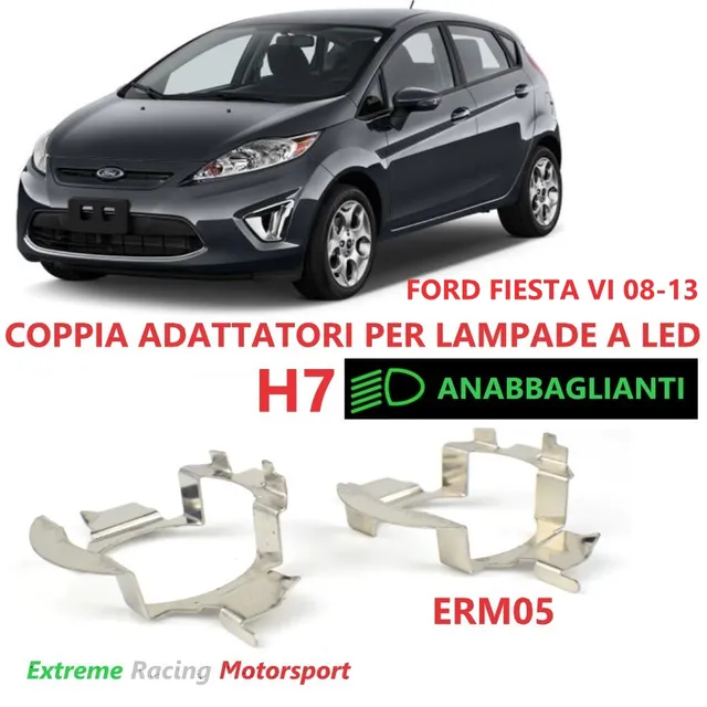 Xtreme Racing Accessori per Illuminazione LED ERM005 Ford Fiesta VI 08-13 adattatori H7