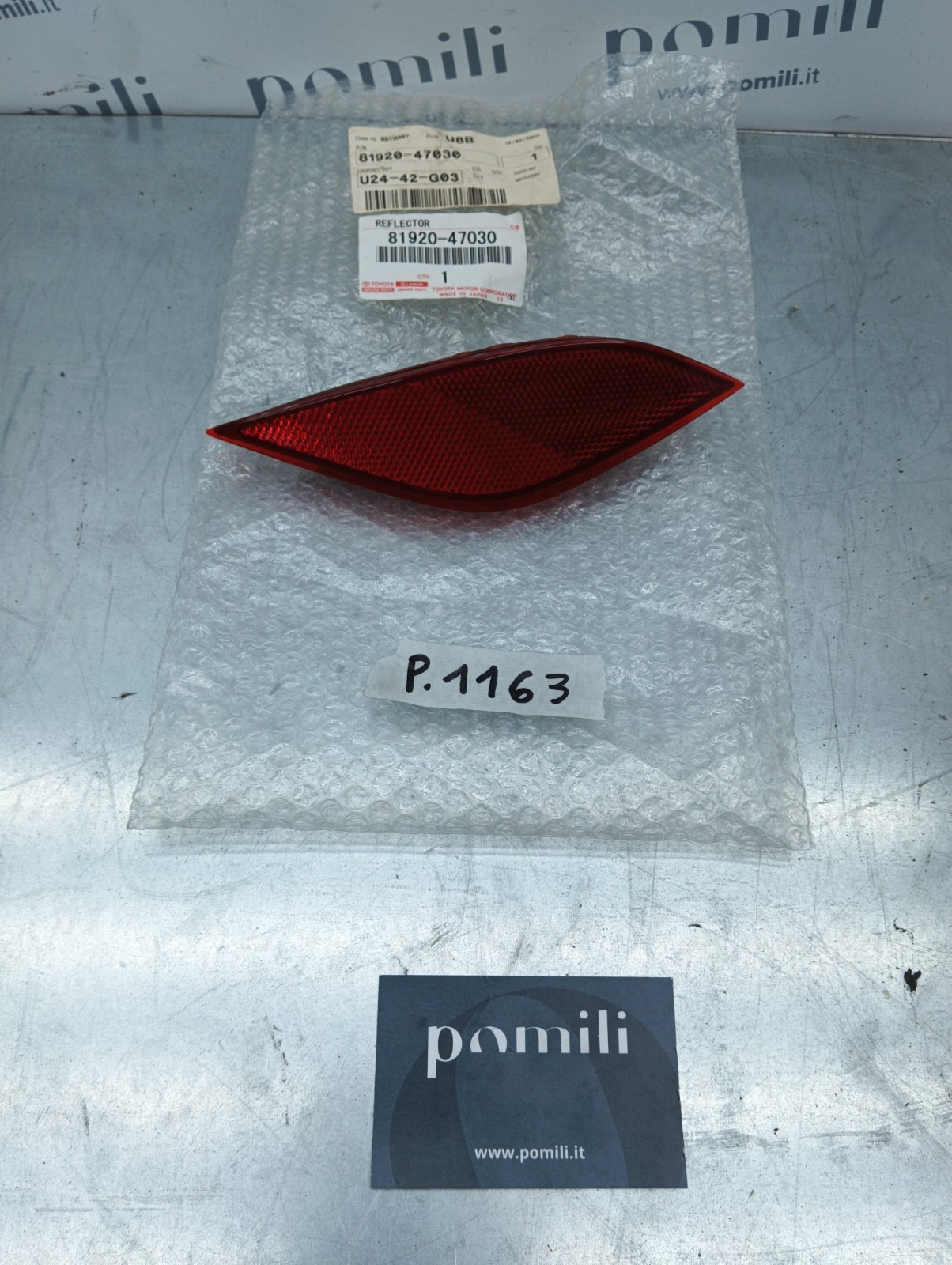 Pomili Fanaleria Toyota Prius riflettore posteriore sinistro nuovo 81920-47030