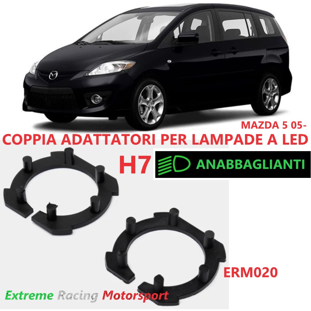 Xtreme Racing Accessori per Illuminazione LED ERM020 adattatori H7 Mazda 5