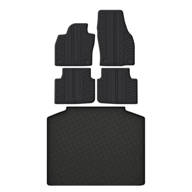 Travall Bundles Skoda Scala Rubber Boot Liner and Rubber Car Mats Bundle impermeabile