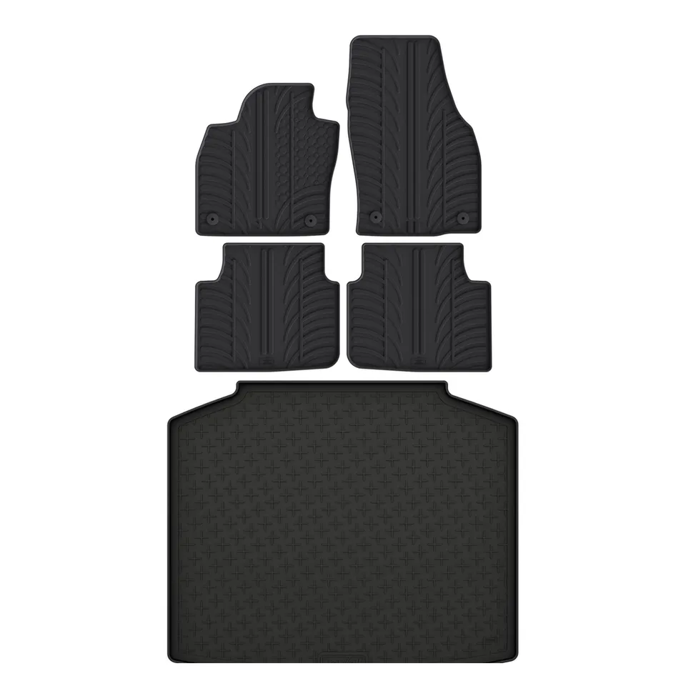 Travall Bundles Skoda Scala Rubber Boot Liner and Rubber Car Mats Bundle impermeabile