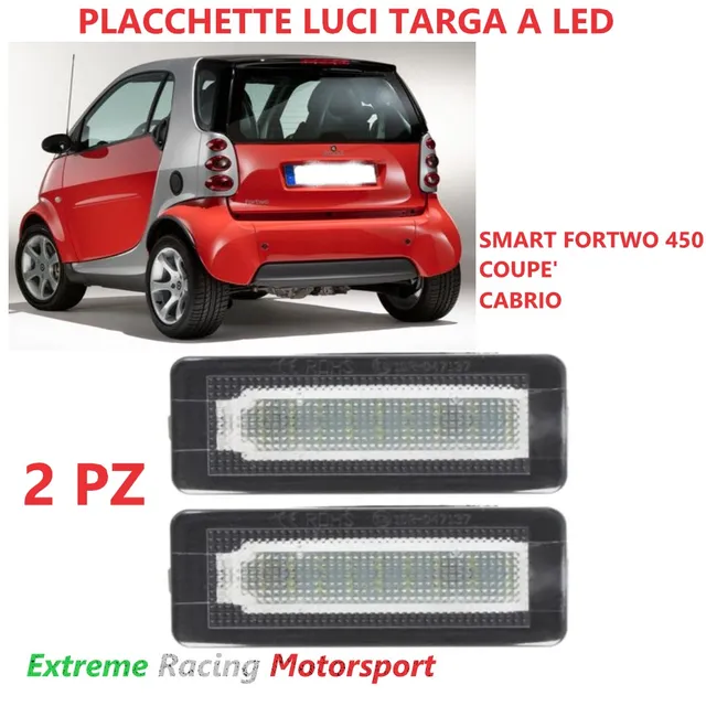 Xtreme Racing Accessori Illuminazione LED Placchette Luci Targa Smart 450 98-07 ERM PLLED bianche