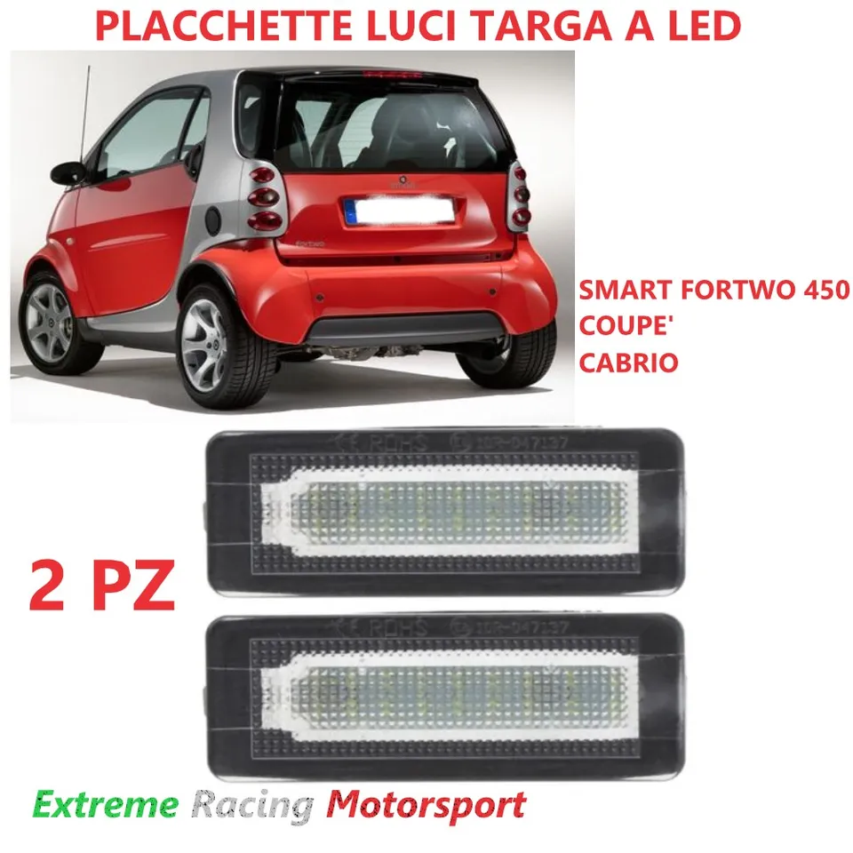 Xtreme Racing Accessori Illuminazione LED Placchette Luci Targa Smart 450 98-07 ERM PLLED bianche