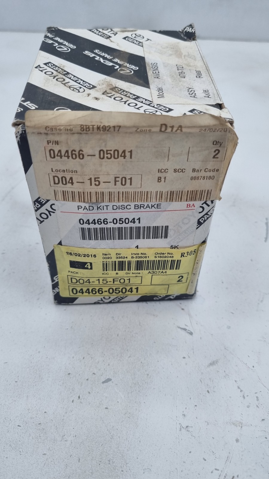 Pomili Freni e ricambi Toyota Avensis 446605041 pastiglie freni