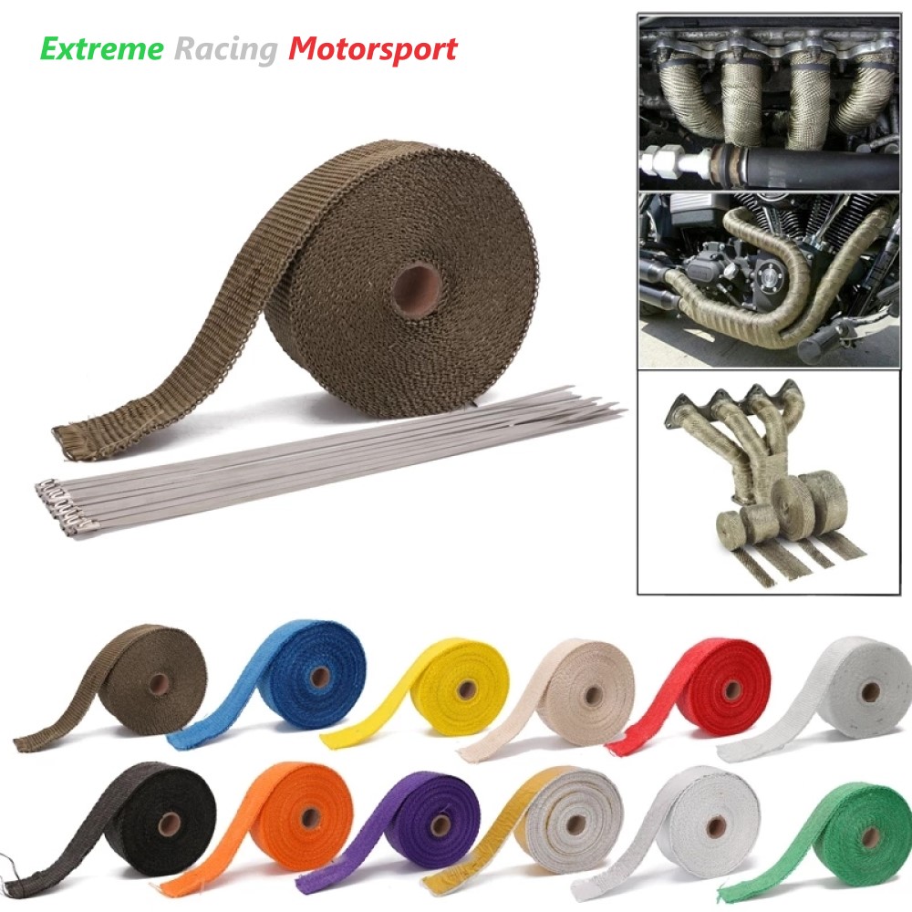 Xtreme Racing Impianto Carburante e Regolatori di Pressione benda termica scarico viola 10 m in fibra di vetro