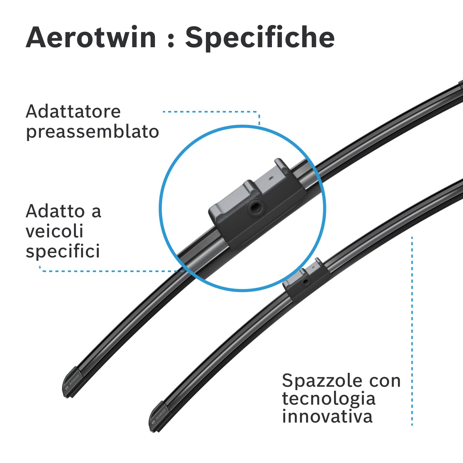 Bosch Aerotwin A931S tergicristalli 550/450 mm, set 2 flat blade
