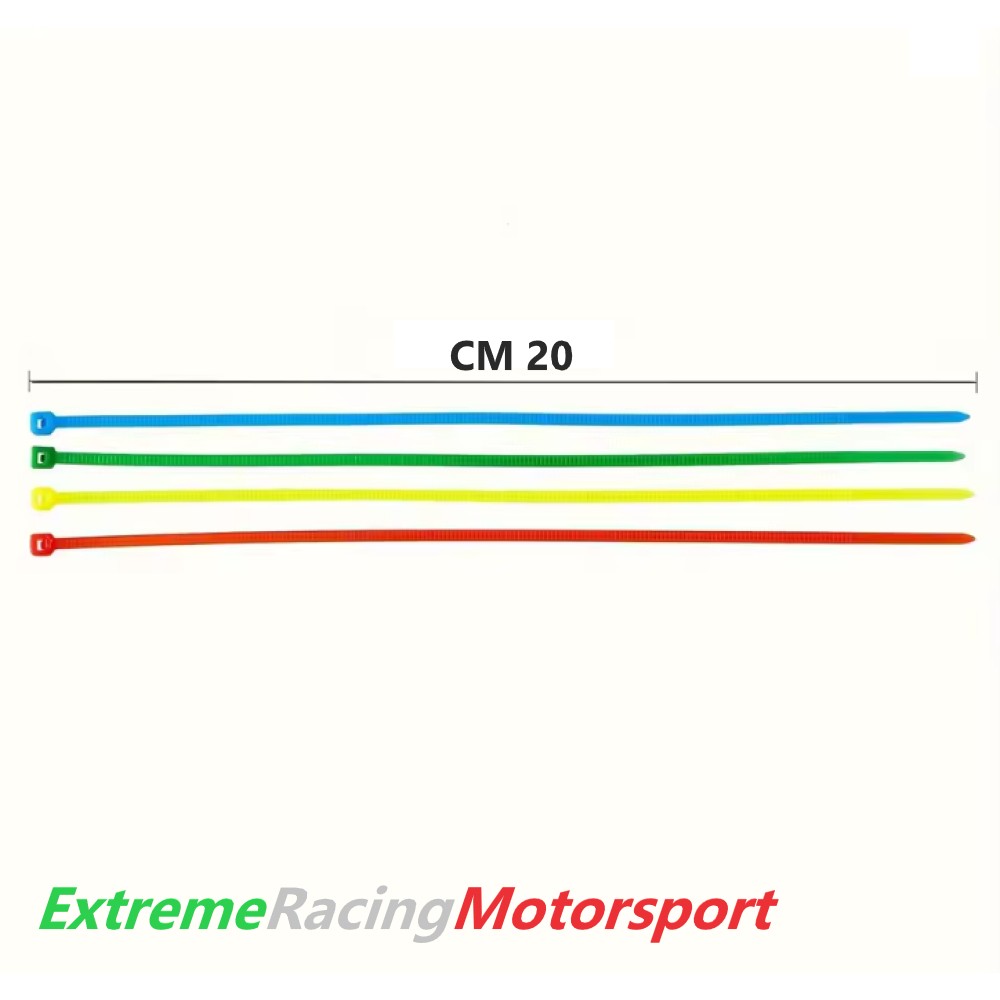 Xtreme Racing Impianto Carburante e Regolatori di Pressione fascette nylon riutilizzabili 5 × 200 mm 10 pezzi