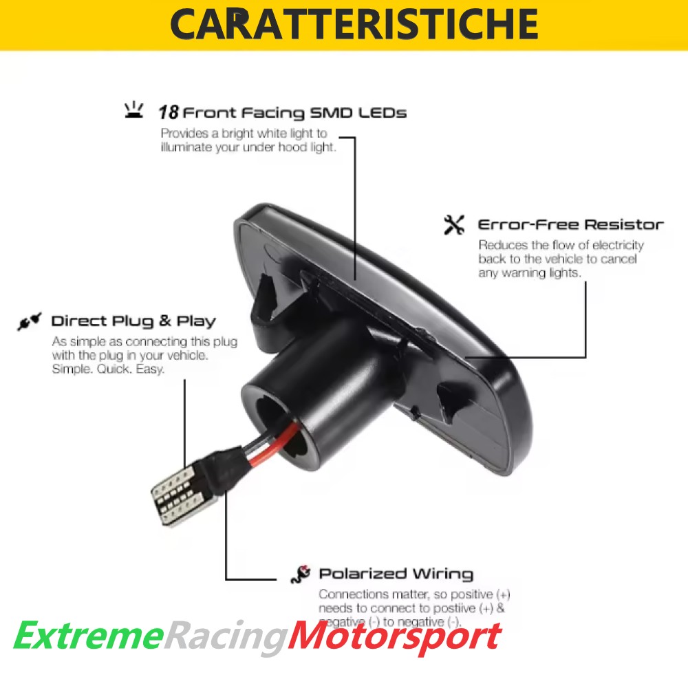 Xtreme Racing Indicatori di Direzione LED Dinamici Jeep Compass 2007-2017 coppia fumé IP67