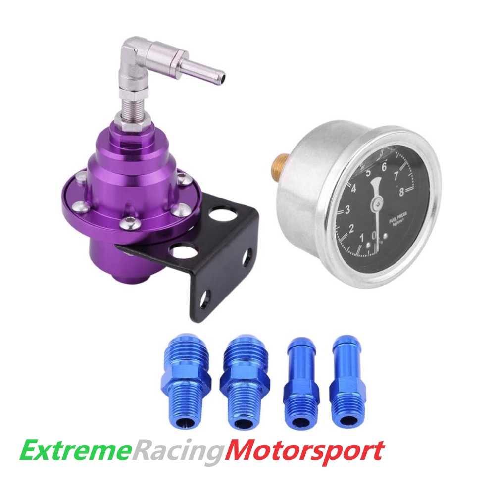Xtreme Racing Impianto Carburante Regolatore pressione benzina viola 0-8 bar