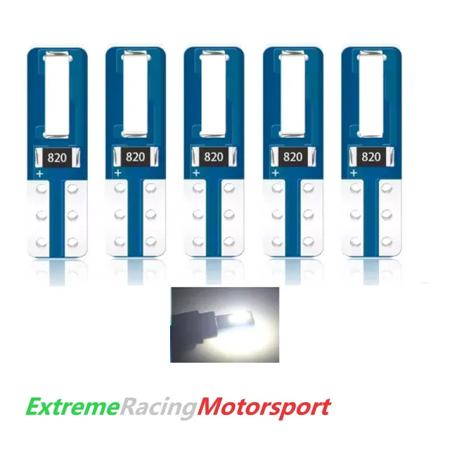 Xtreme Racing Lampadine LED ERM T5 Led T5W bianche 5 pezzi 12V