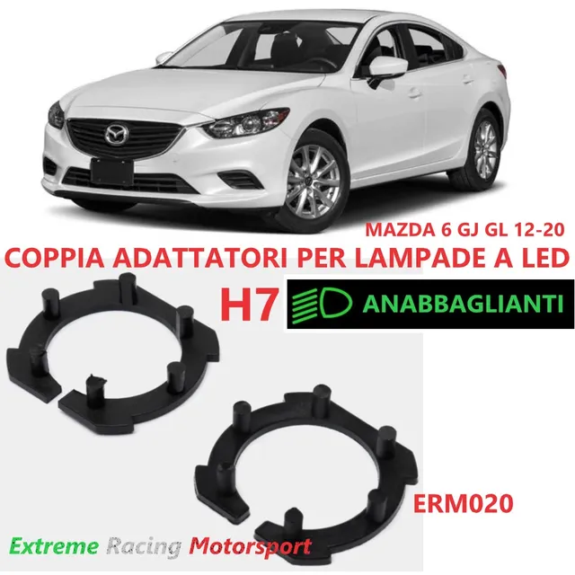 Xtreme Racing Accessori per Illuminazione LED ERM020 Mazda 6 GJ GL 12-20 adattatori H7 LED coppia