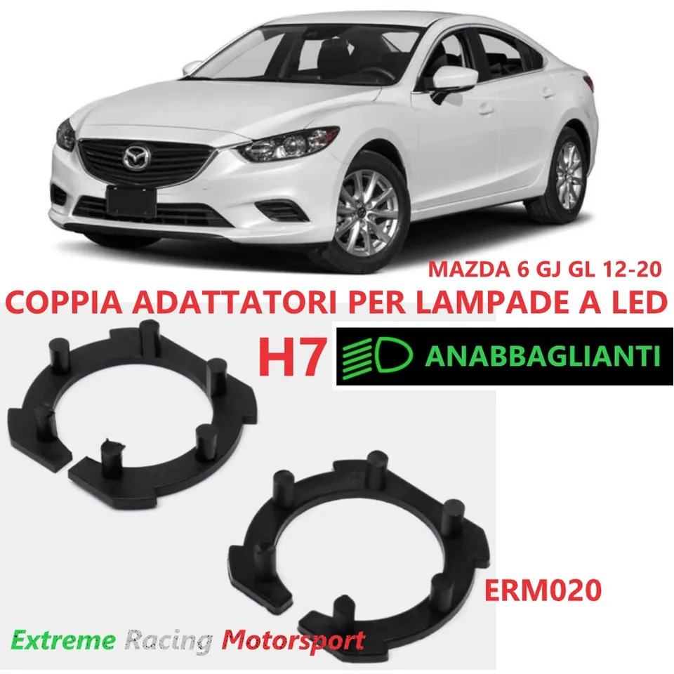 Xtreme Racing Accessori per Illuminazione LED ERM020 Mazda 6 GJ GL 12-20 adattatori H7 LED coppia