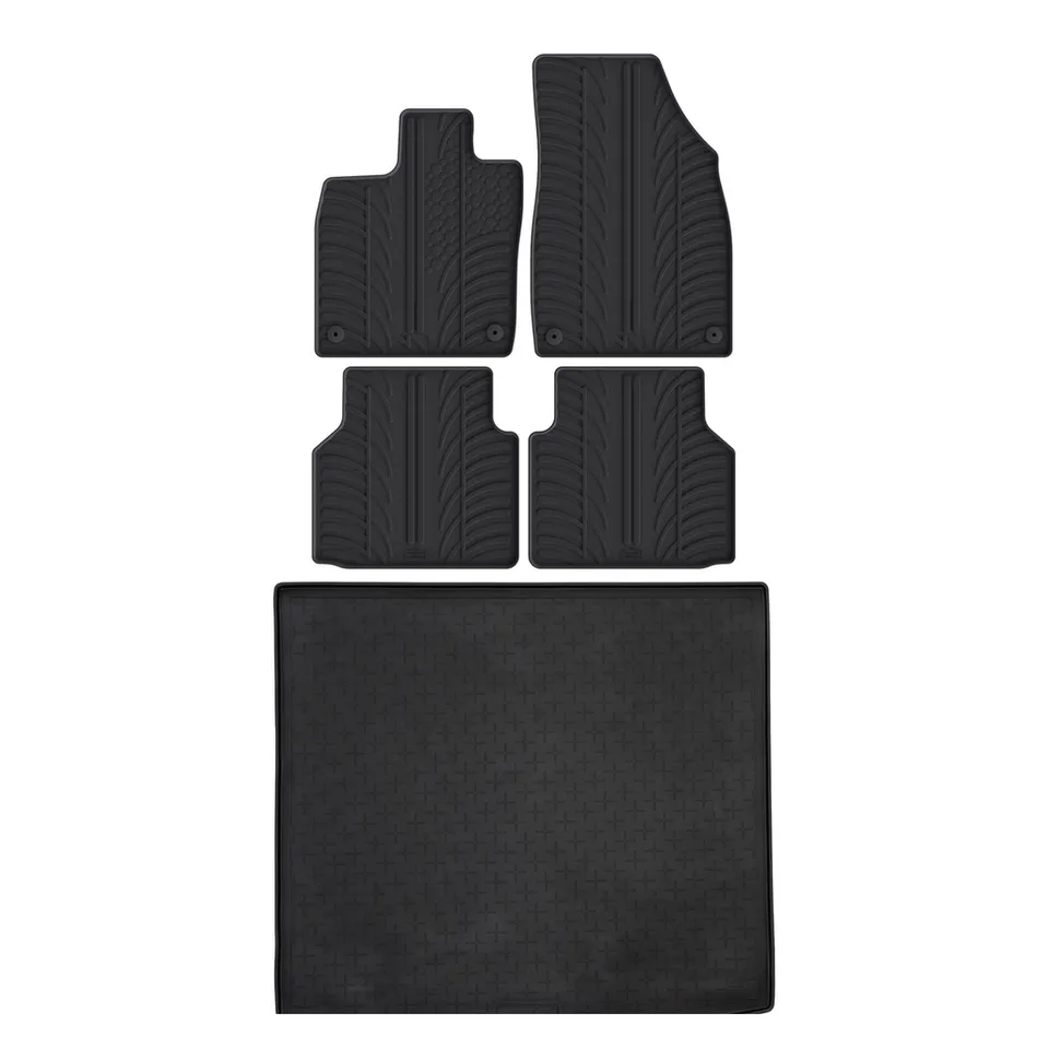 Travall Bundles Audi Q4 e-tron Rubber Boot Liner and Rubber Car Mats Bundle kit gomma