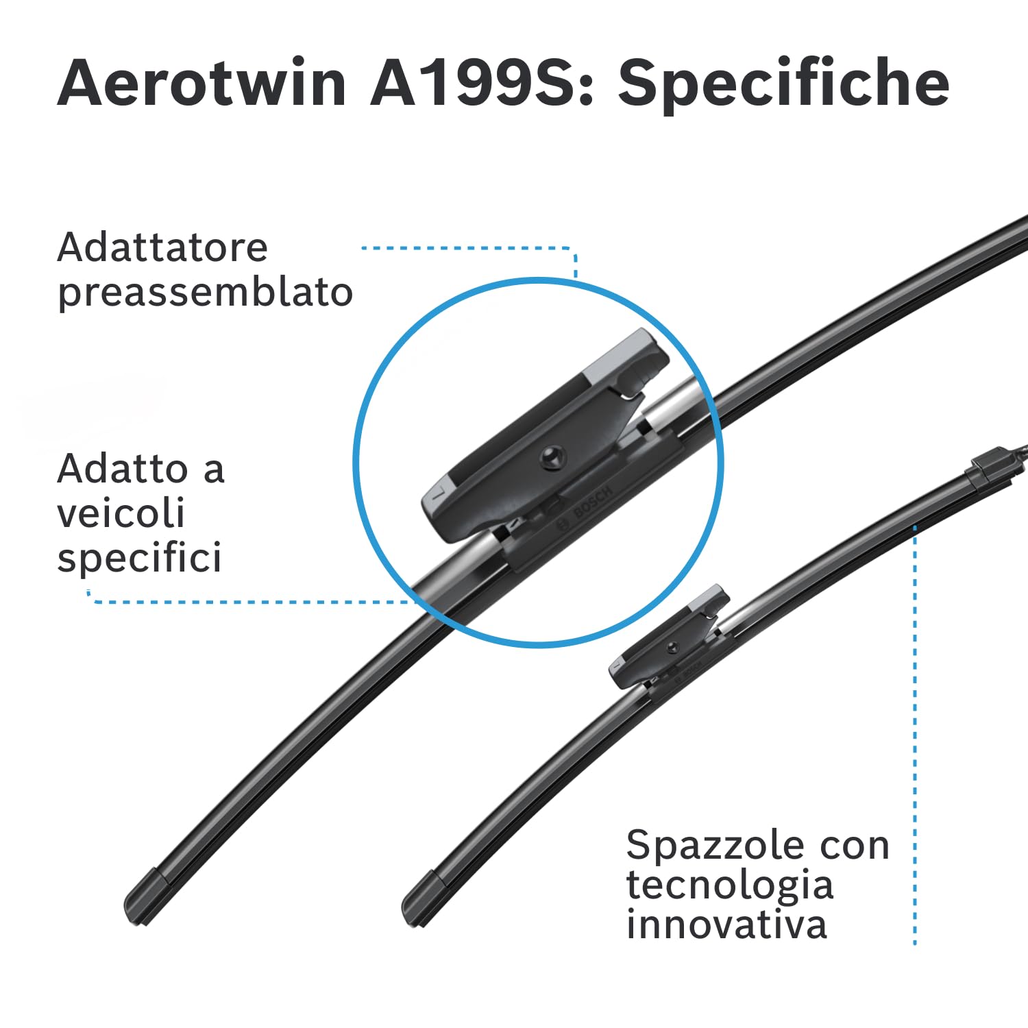 Bosch Aerotwin A199S spazzole tergicristallo anteriori 2 pezzi