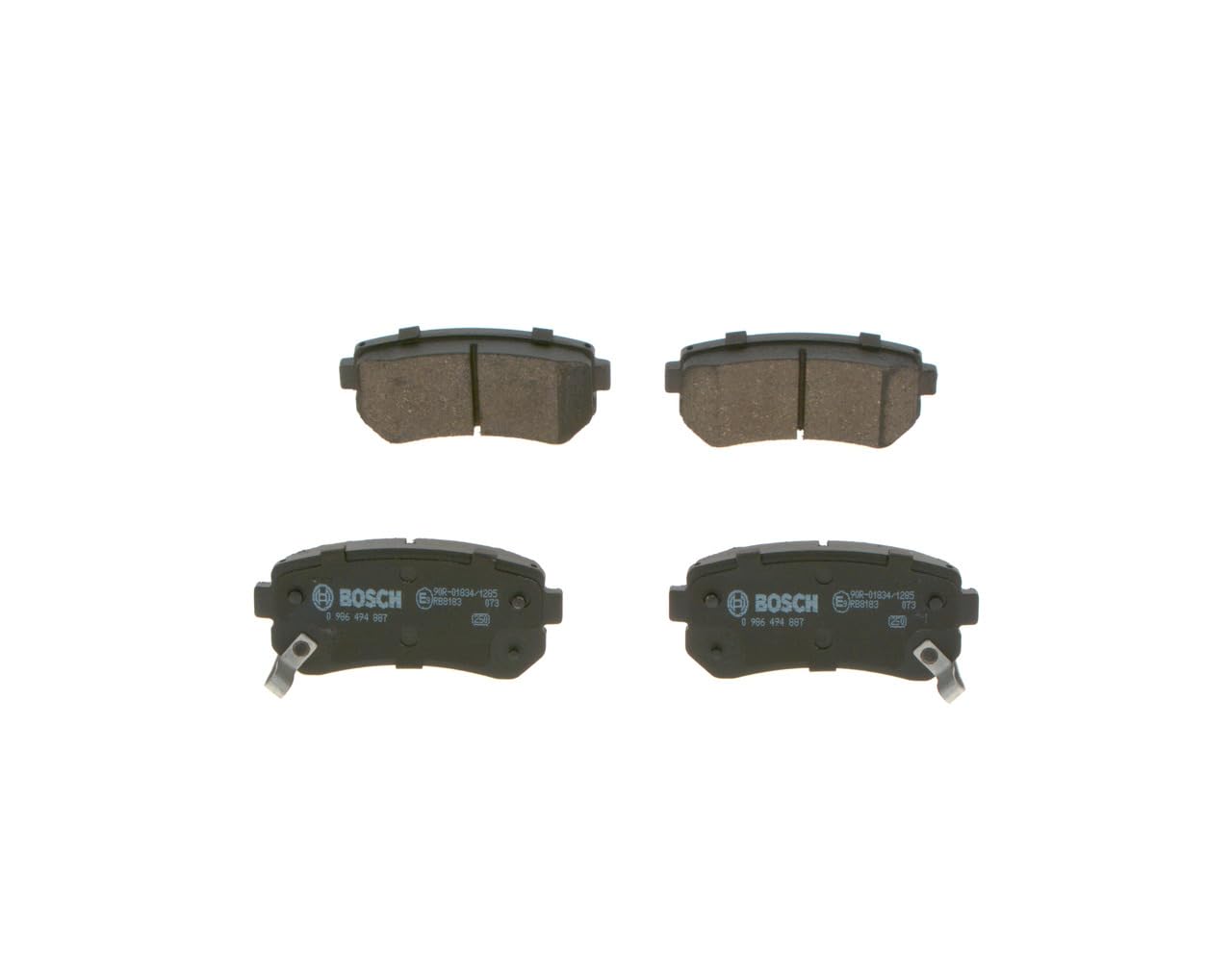 Bosch Sistema frenante 0986494887 pastiglie freno kit per disco senza rame