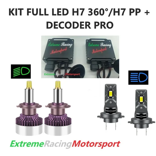 Xtreme Racing Kit Illuminazione LED FULL LED H7 360° 25 Klm Decoder PRO