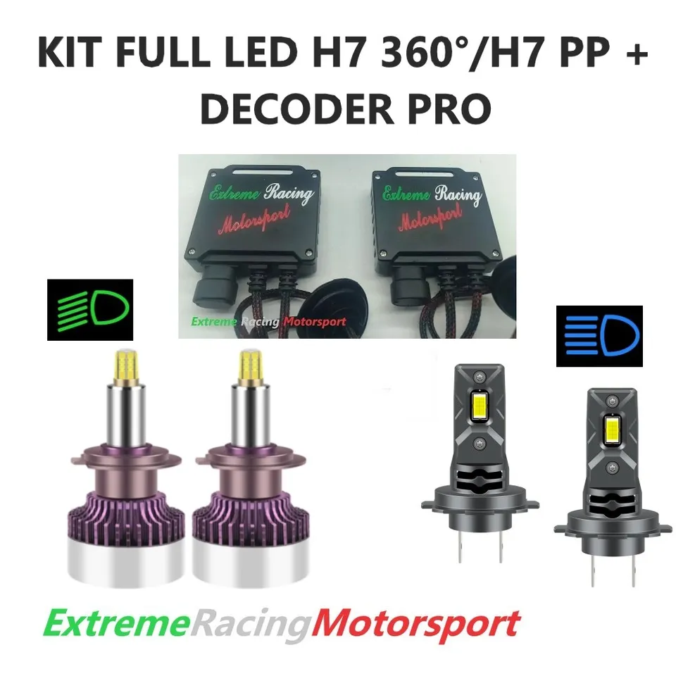 Xtreme Racing Kit Illuminazione LED FULL LED H7 360° 25 Klm Decoder PRO