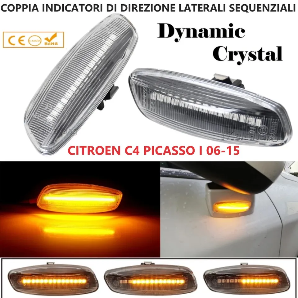 Xtreme Racing Indicatori di Direzione LED Citroen C4 Picasso I 06-15 coppia fumé