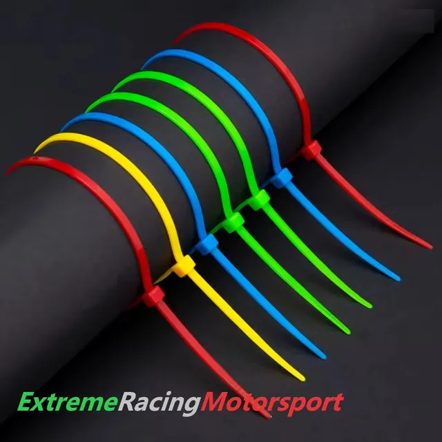 Xtreme Racing Impianto Carburante e Regolatori di Pressione fascette nylon riutilizzabili 5 × 200 mm 10 pezzi