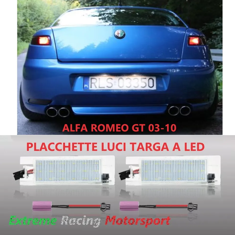 Xtreme Racing Accessori per Illuminazione LED Alfa Romeo GT 03-10 placchette luci targa coppia