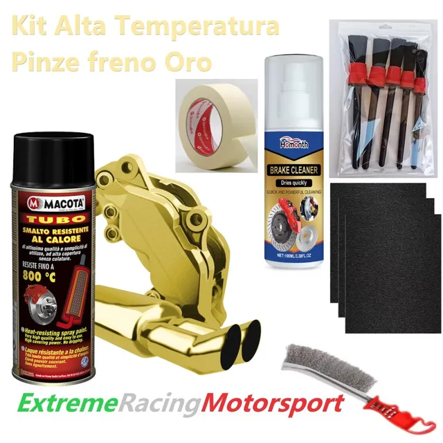 Xtreme Racing Decorazioni Auto e Adesivi Kit Vernice Pinze Freno Oro Alta Temperatura 800°C