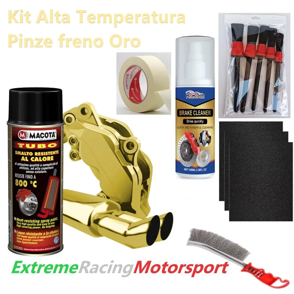 Xtreme Racing Decorazioni Auto e Adesivi Kit Vernice Pinze Freno Oro Alta Temperatura 800°C
