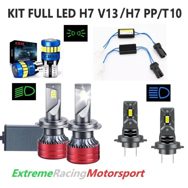 Xtreme Racing Kit Illuminazione LED T10 Decoder H7 V13 H7 PP lampade LED 6000K CANBUS