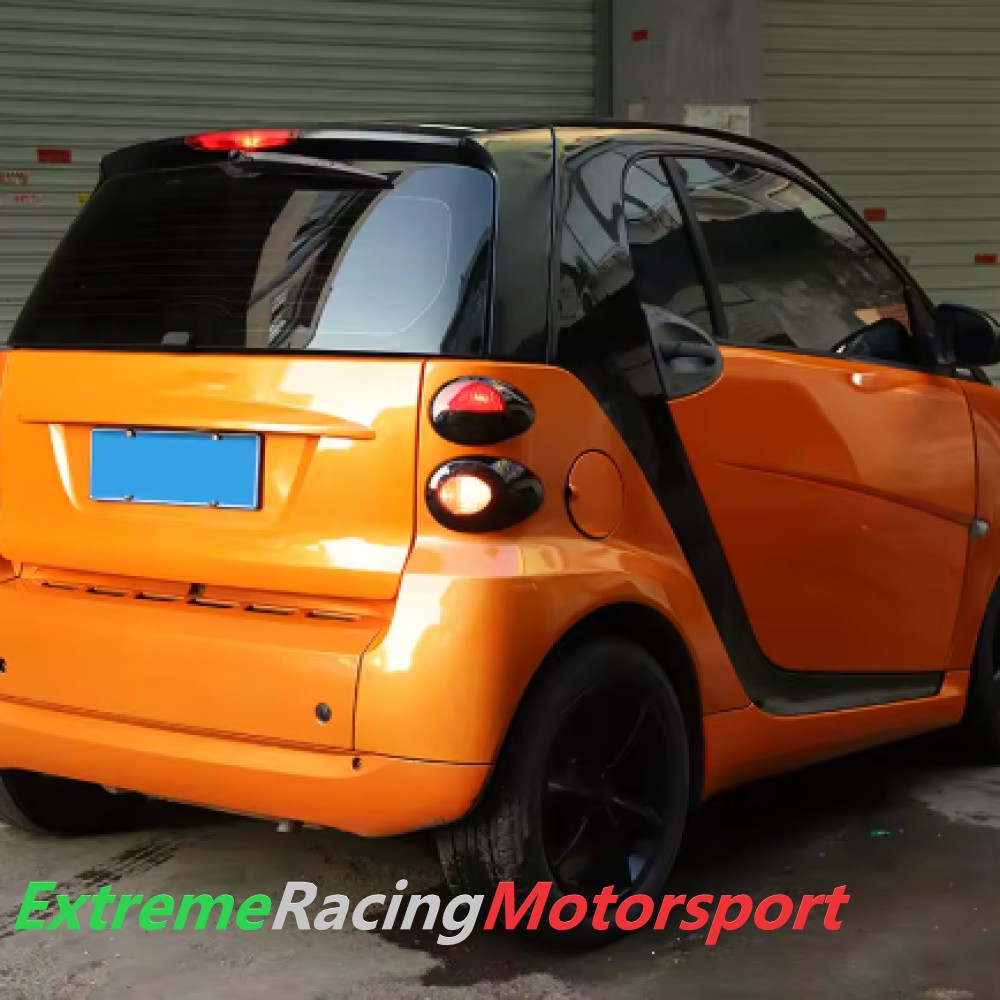 Xtreme Racing Decorazioni Auto e Adesivi Set Cover Fumè fari Smart 451 2007-2014 cover posteriori lucide