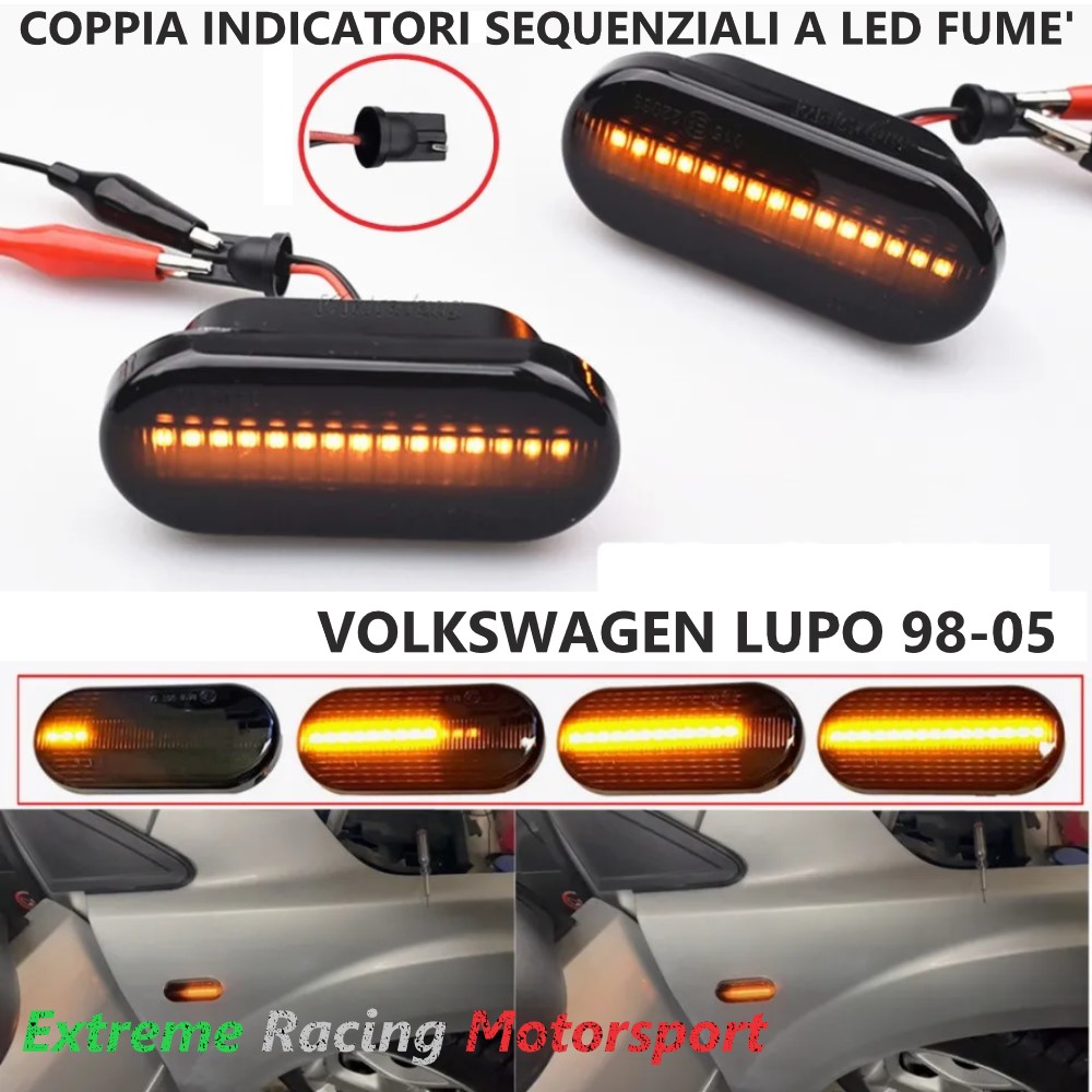 Xtreme Racing Indicatori di Direzione LED VW Lupo 98-05 dinamici fumé