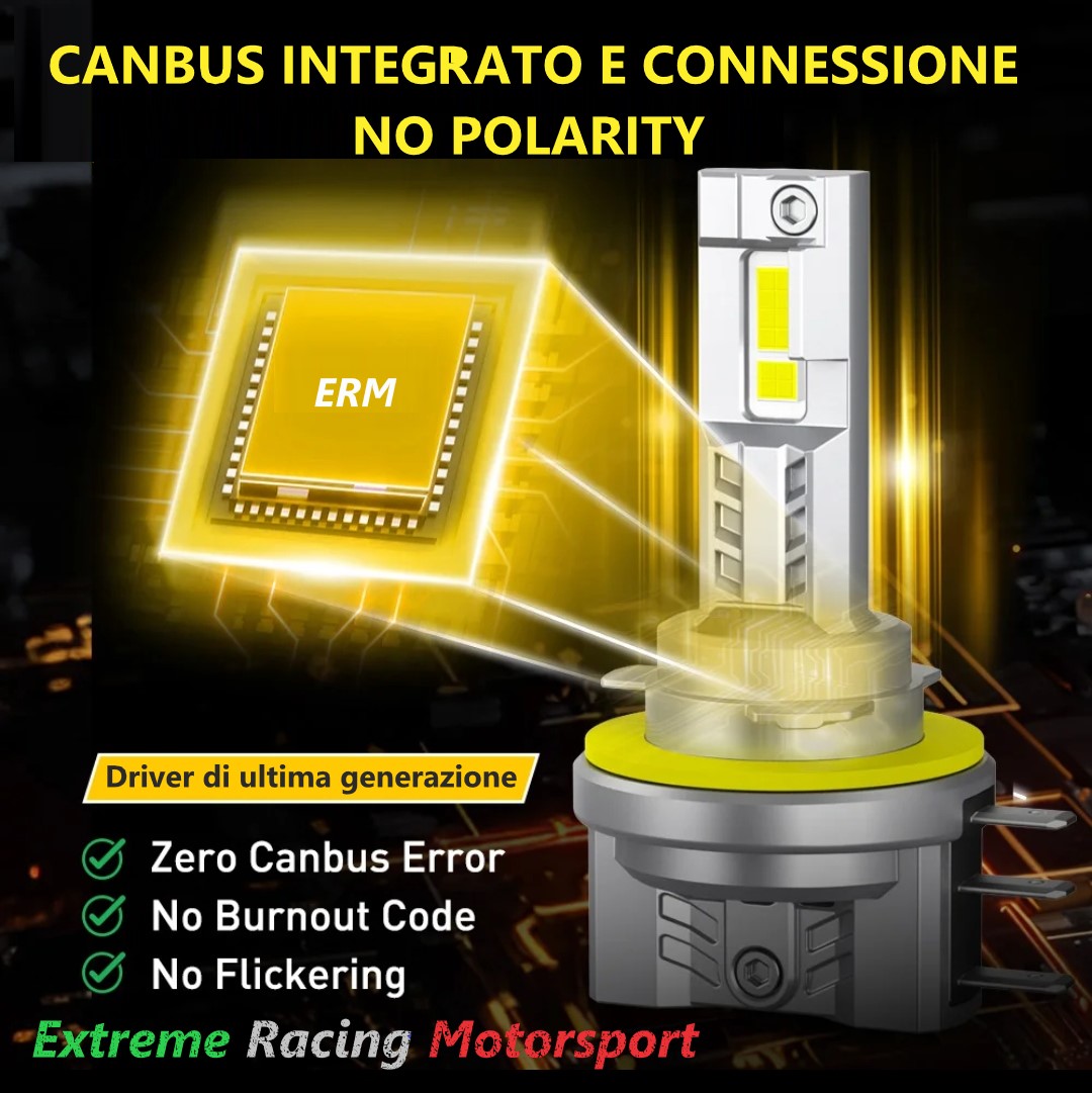 Xtreme Racing Lampadine LED ERM DRL XTREME H11 coppia 6500 K CANBUS