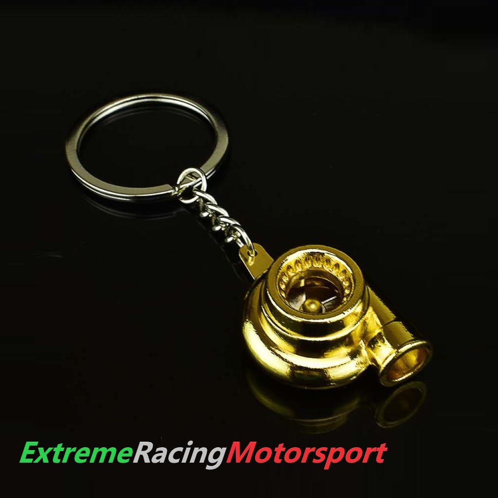 Xtreme Racing Decorazioni Auto e Adesivi portachiavi turbina oro metallo