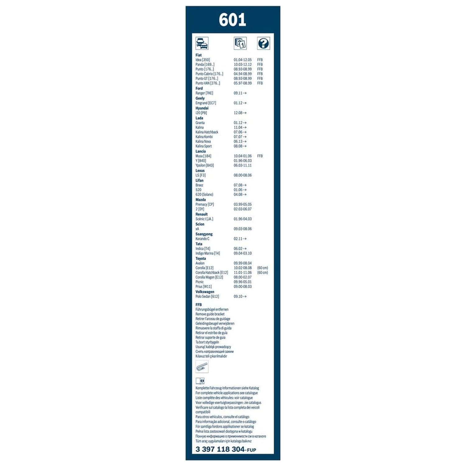 Bosch Twin 3397118304 spazzole tergicristallo 575/400 mm anteriori