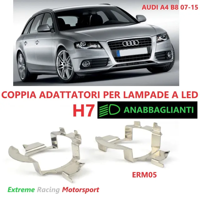 Xtreme Racing Accessori per Illuminazione LED ERM005 adattatori H7 metallo coppia