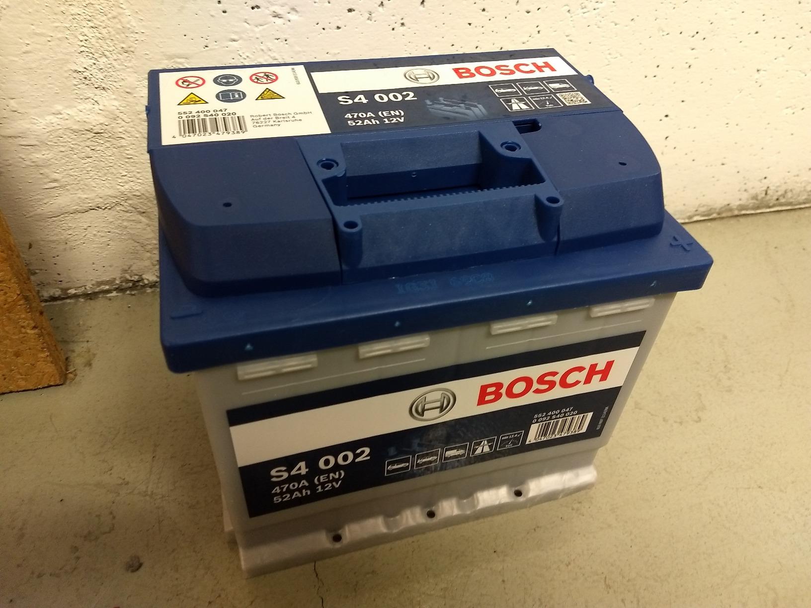 Bosch Batterie S4002 batteria avviamento 52 Ah 470 A 12 V polo positivo destra