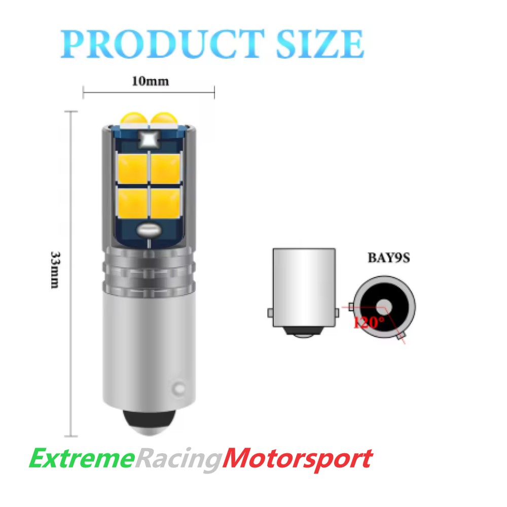 Xtreme Racing Lampadine LED ERM H21W BAY9S lampadine frecce arancioni 2 pezzi