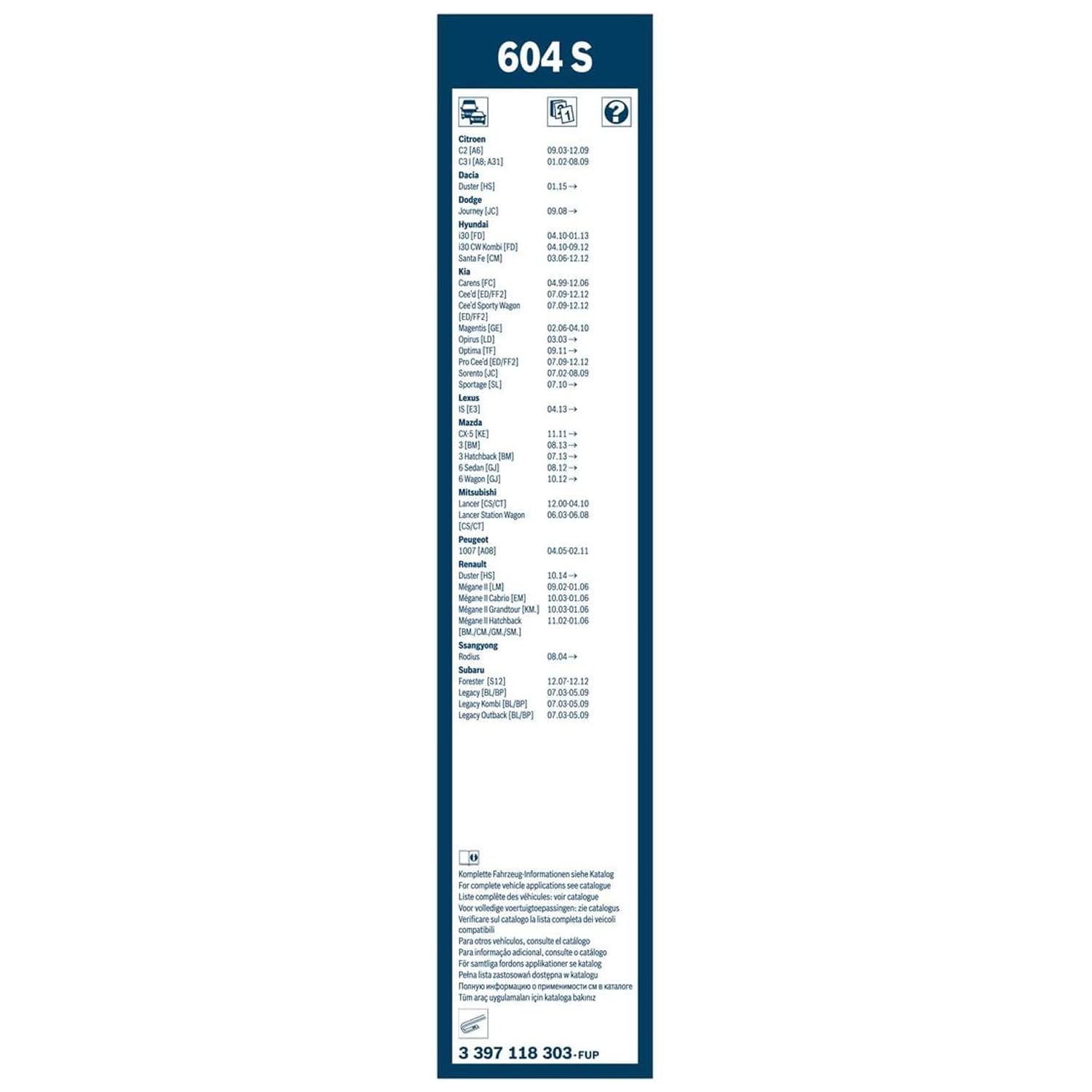 Bosch Twin 3397118303 spazzole tergicristallo anteriori con spoiler 600/450 mm
