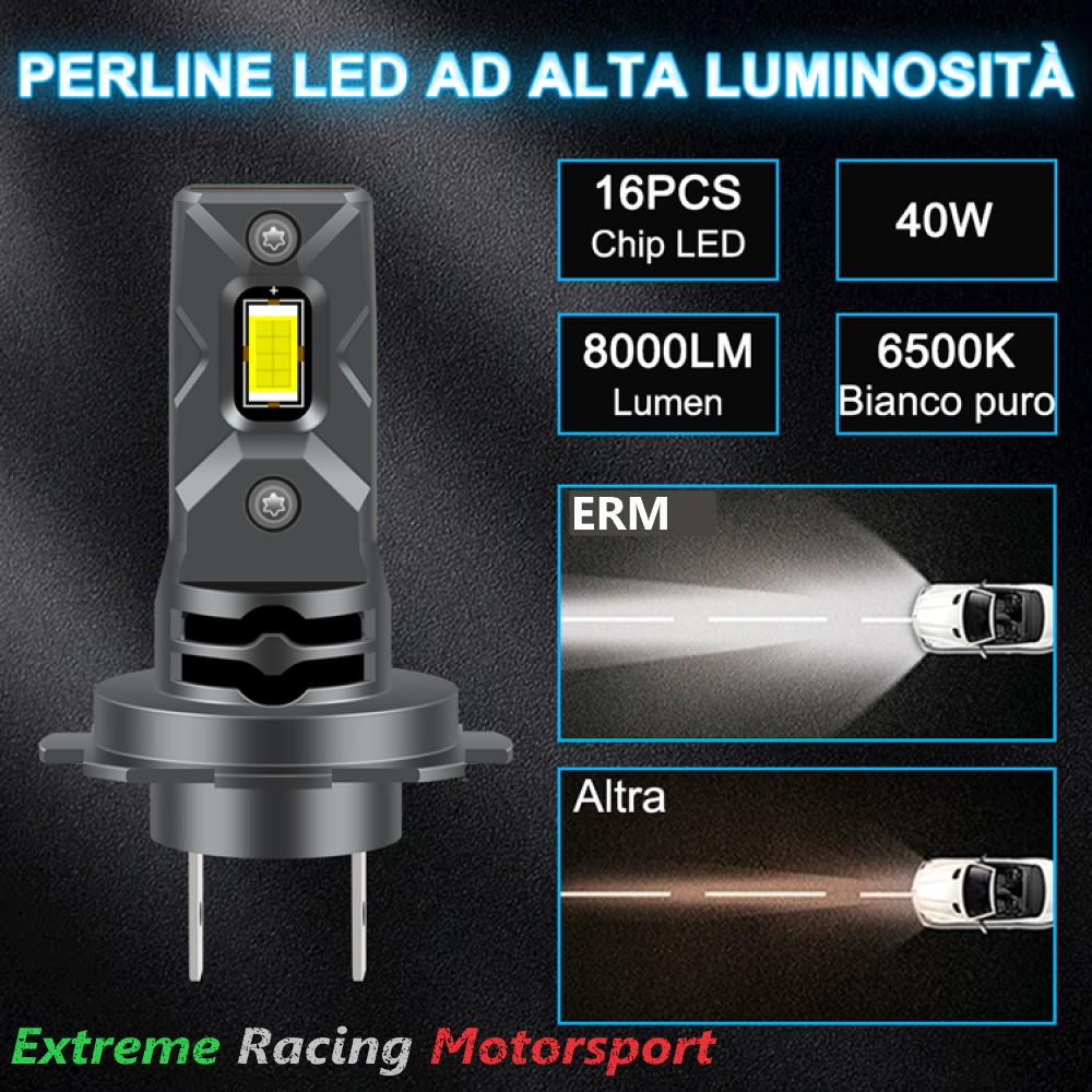 Xtreme Racing Kit Illuminazione LED T10 DEC/H7 PP/HB3 9005 PP kit Full LED 6000K CANBUS