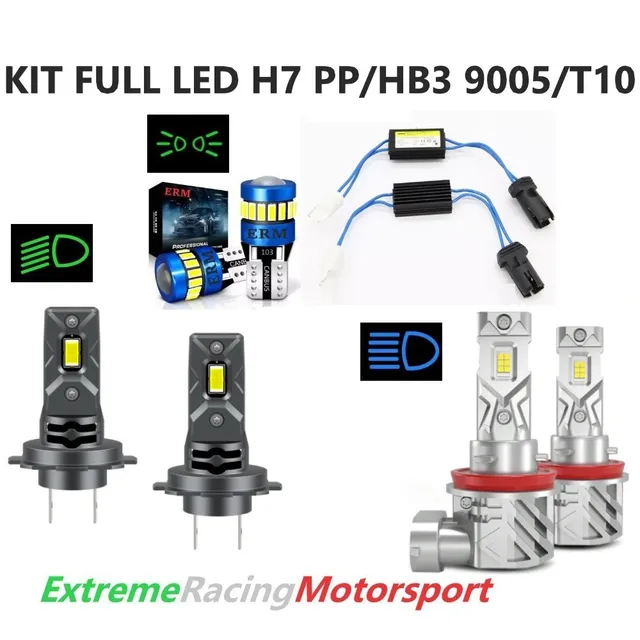 Xtreme Racing Kit Illuminazione LED T10 DEC/H7 PP/HB3 9005 PP kit Full LED 6000K CANBUS