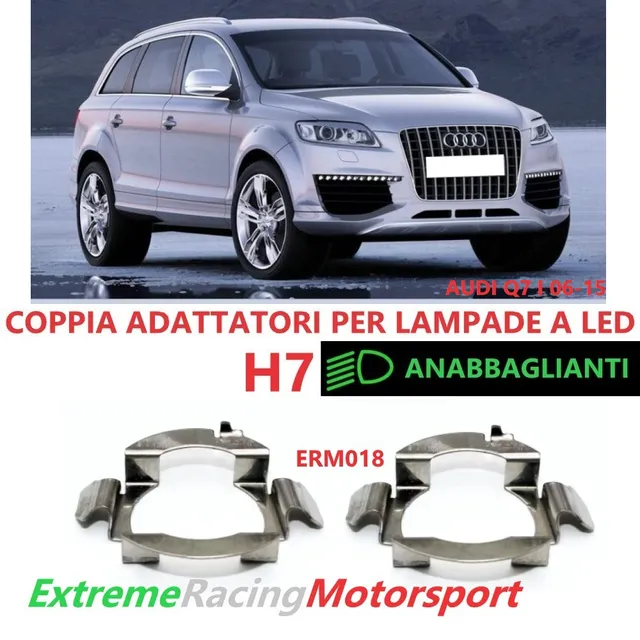 Xtreme Racing Accessori per Illuminazione LED ERM018 adattatori H7 2 pezzi metallo