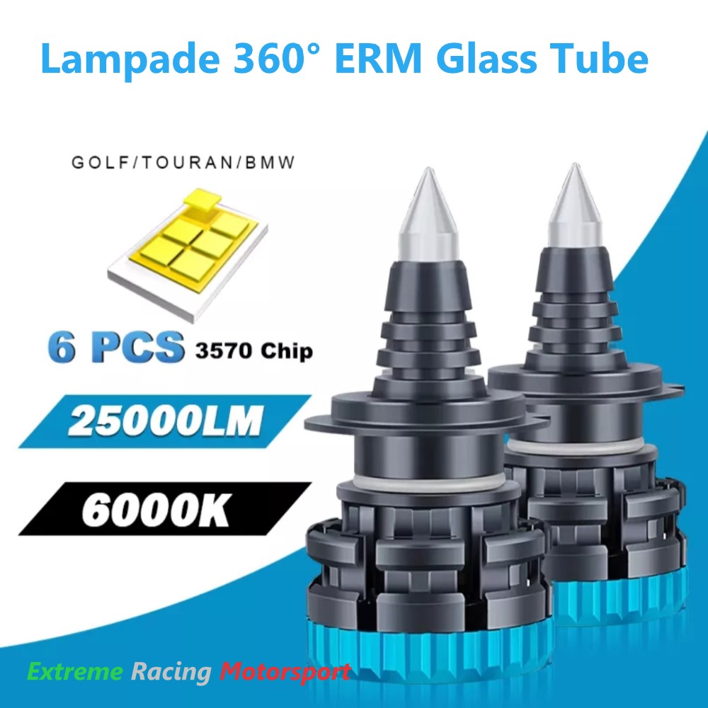 Xtreme Racing Lampadine LED Lampade Led ERM QUARTZ TUBE 360° H7 lampade lenticolari