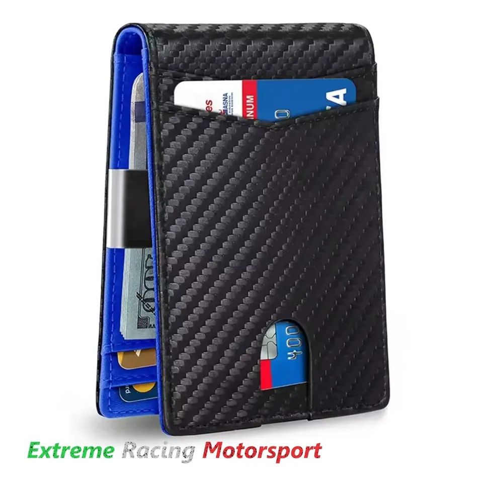 Xtreme Racing Portafogli e Articoli in Ecopelle portafoglio Carbon Look con protezione RFID