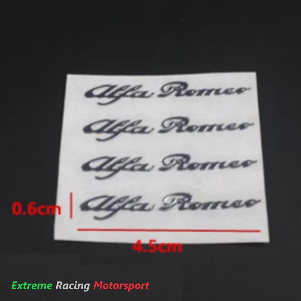 Xtreme Racing Decorazioni Auto Adesivo Alluminizzato Alfa Romeo 4 pezzi cromo