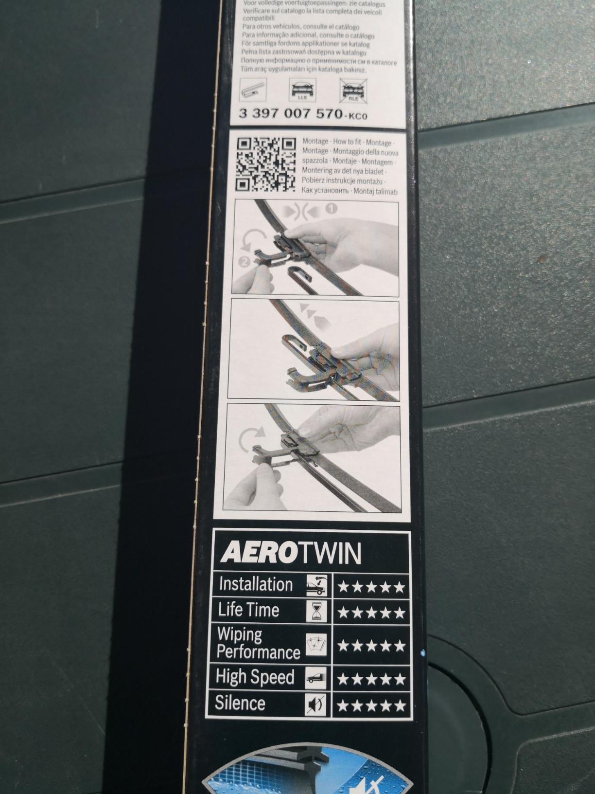 Bosch Spazzole tergicristallo Aerotwin 650/340 mm anteriori 2 pezzi spoiler standard