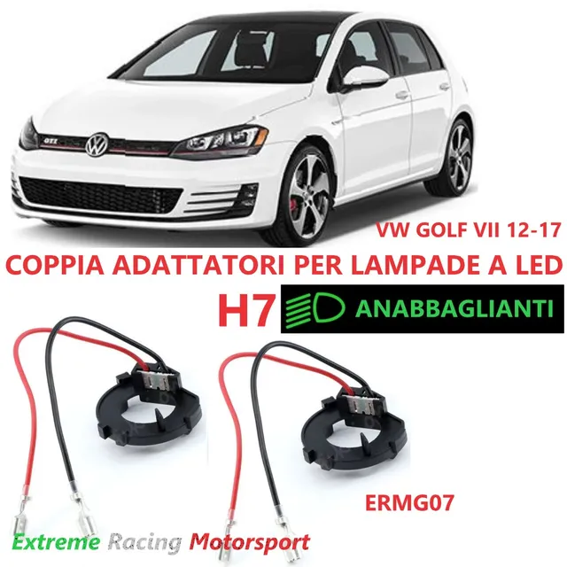 Xtreme Racing ERMG07 adattatori portalampada H7 coppia ABS plug&play