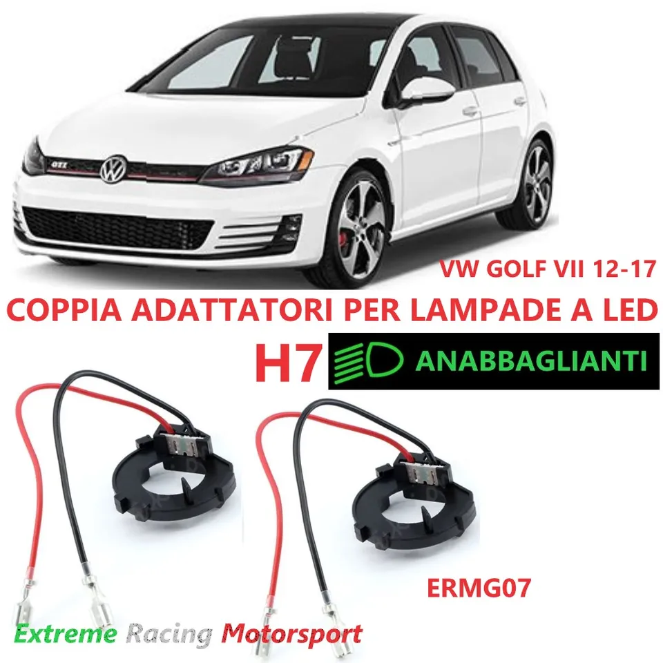 Xtreme Racing ERMG07 adattatori portalampada H7 coppia ABS plug&play