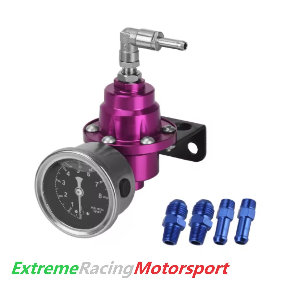 Xtreme Racing Impianto Carburante Regolatore pressione benzina viola 0-8 bar