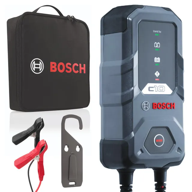 Bosch C10 caricabatterie auto 12 V 3,5 A per batterie al piombo e AGM